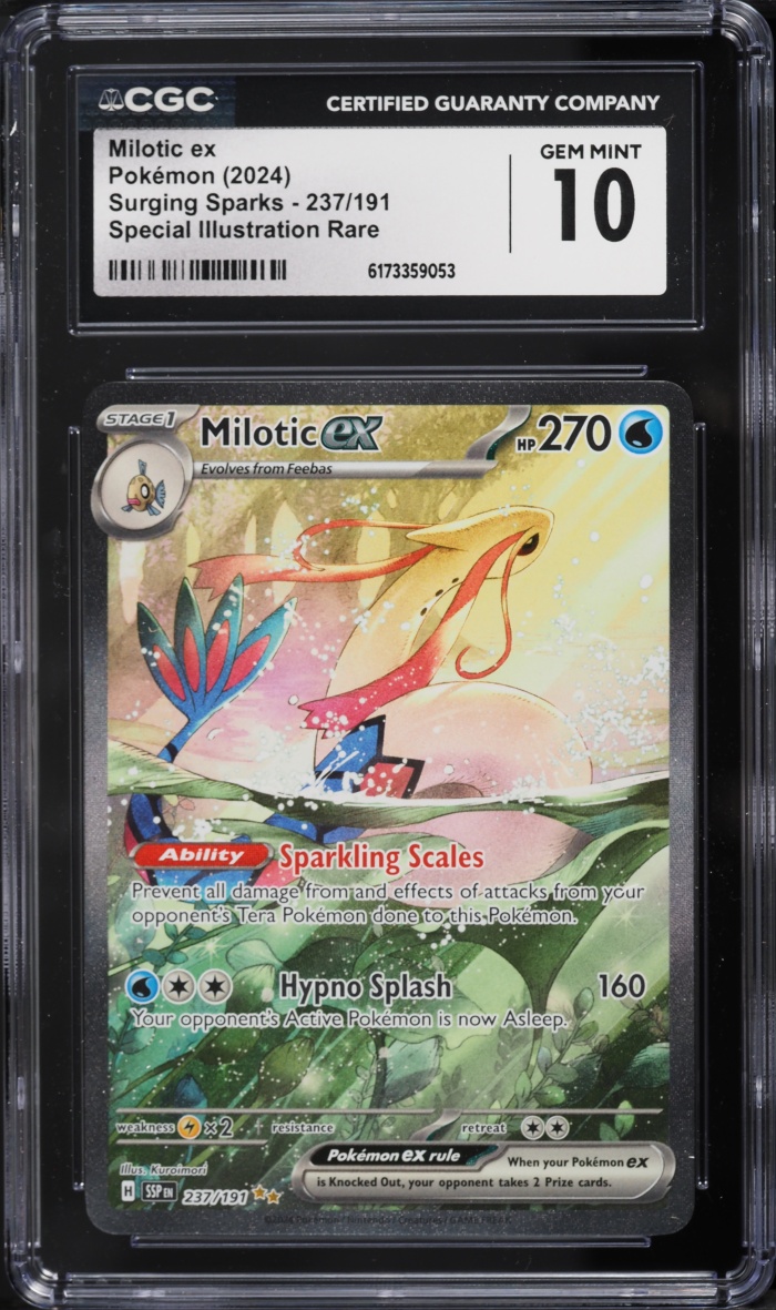 2024 Pokemon Scarlet & Violet Surging Sparks SIR Milotic EX #237 CGC 10 GEM MINT