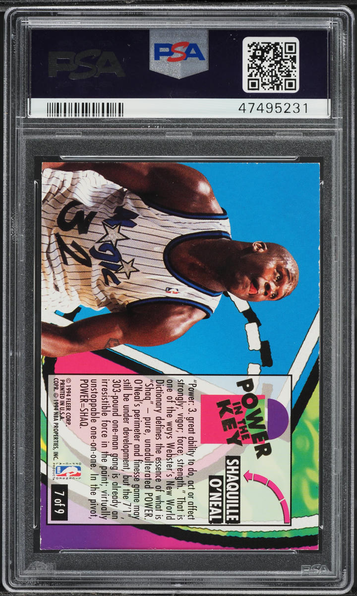 1993 Ultra Power In The Key Shaquille O'Neal #7 PSA 8.5 NM-MT+