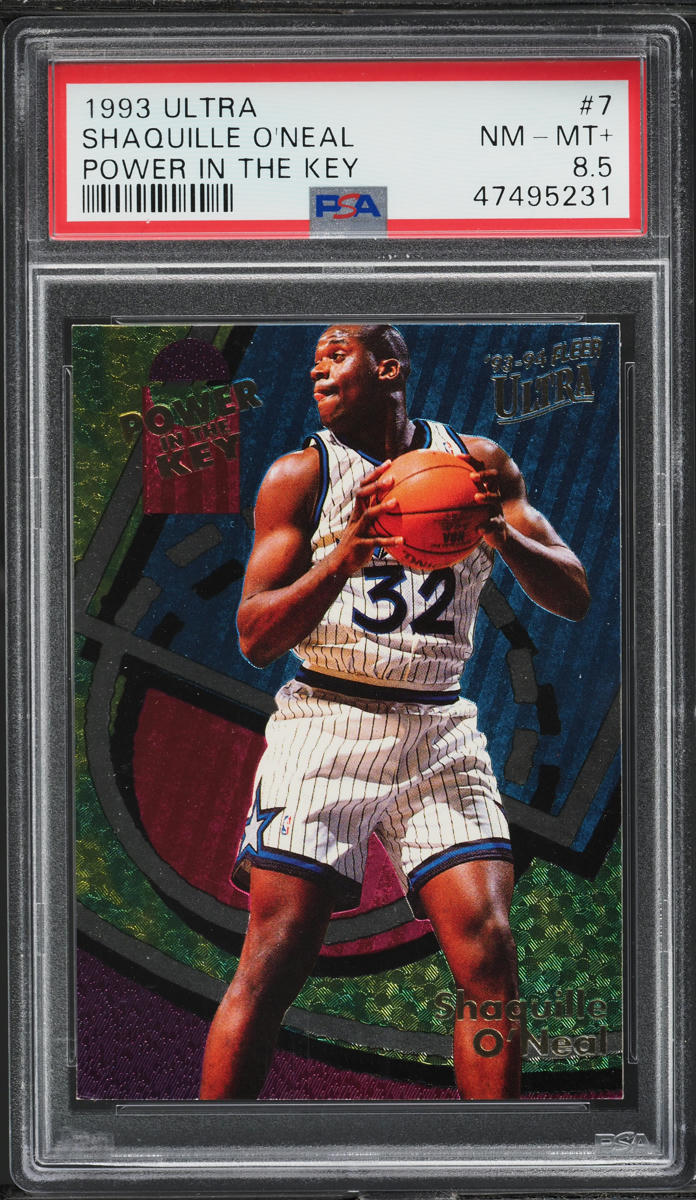 1993 Ultra Power In The Key Shaquille O'Neal #7 PSA 8.5 NM-MT+