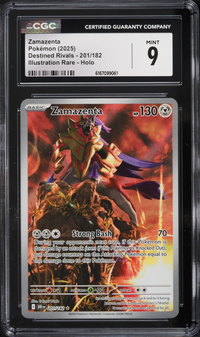 2025 Pokemon Scarlet & Violet Destined Rivals IR Zamazenta #201 CGC 9 MINT