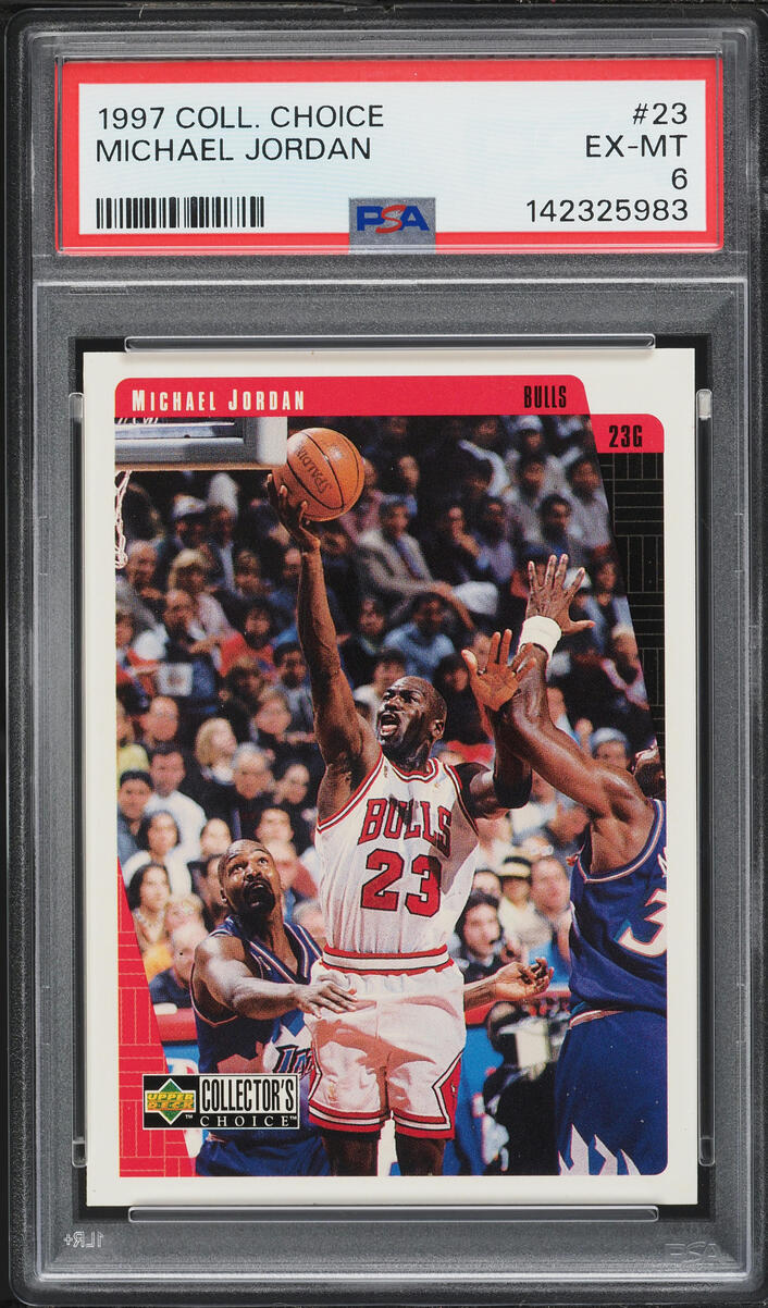 1997 Collector's Choice Basketball Michael Jordan #23 PSA 6 EXMT