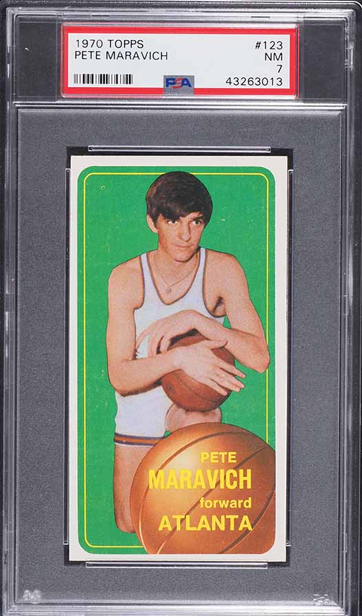 1970 Topps Basketball Pete Maravich ROOKIE #123 PSA 7 NRMT