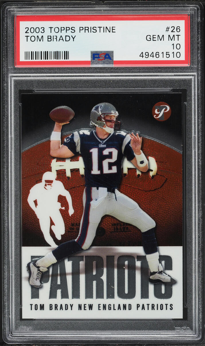 2003 Topps Pristine Football Tom Brady #26 PSA 10 GEM MINT