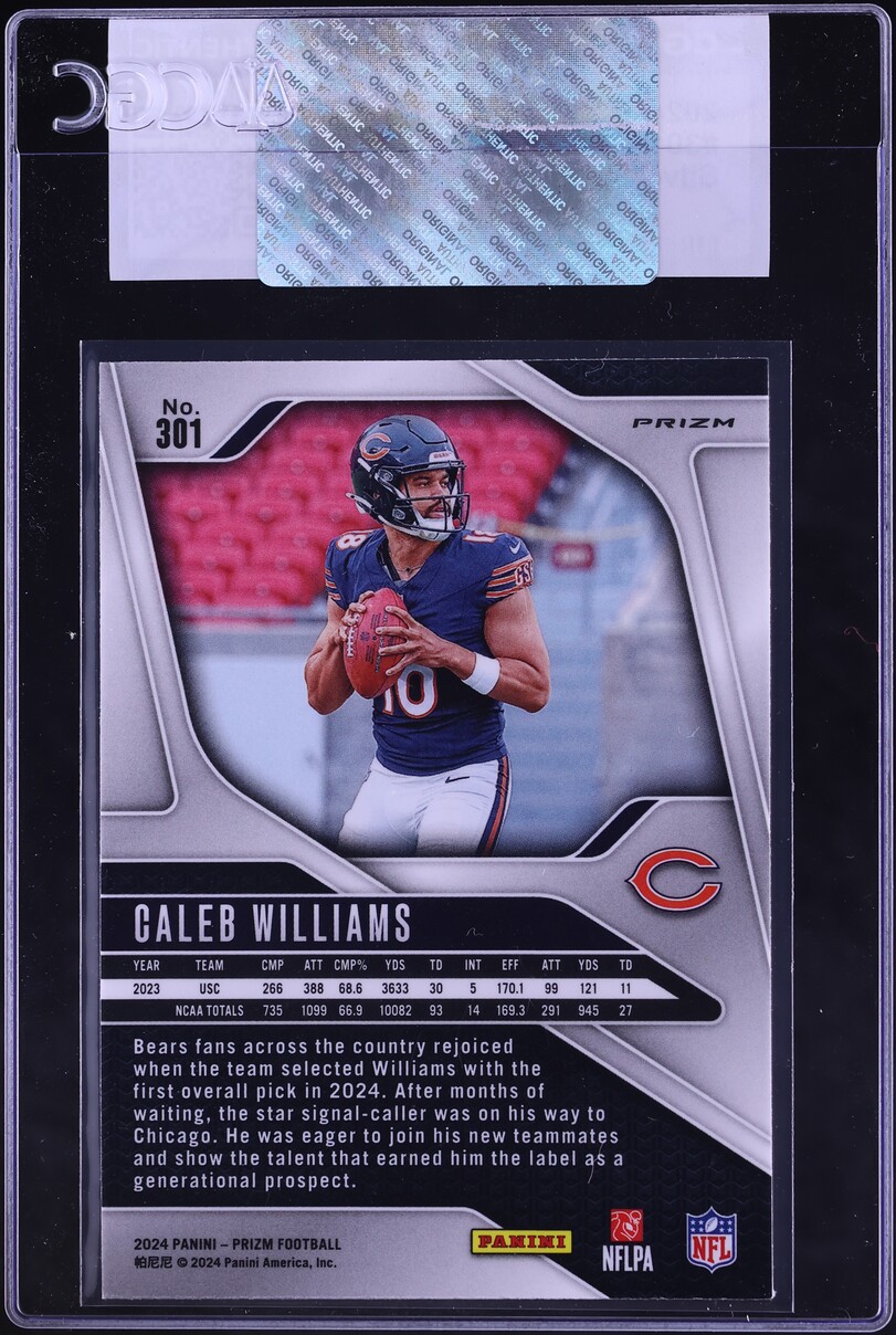 2024 Panini Prizm Silver Caleb Williams ROOKIE #301 CGC AUTH