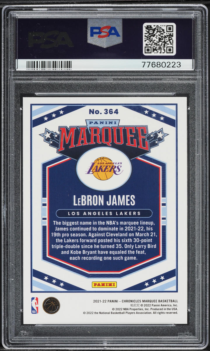 2021 Panini Chronicles LeBron James #364 PSA 9 MINT