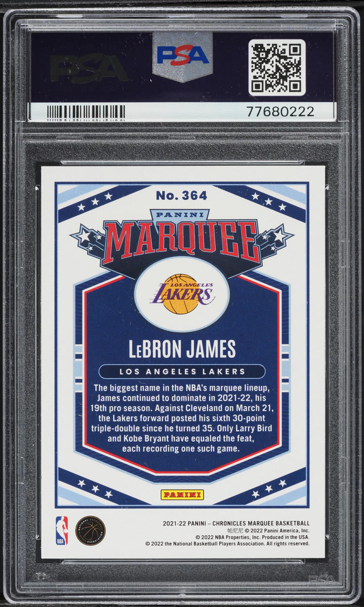 2021 Panini Chronicles LeBron James #364 PSA 9 MINT