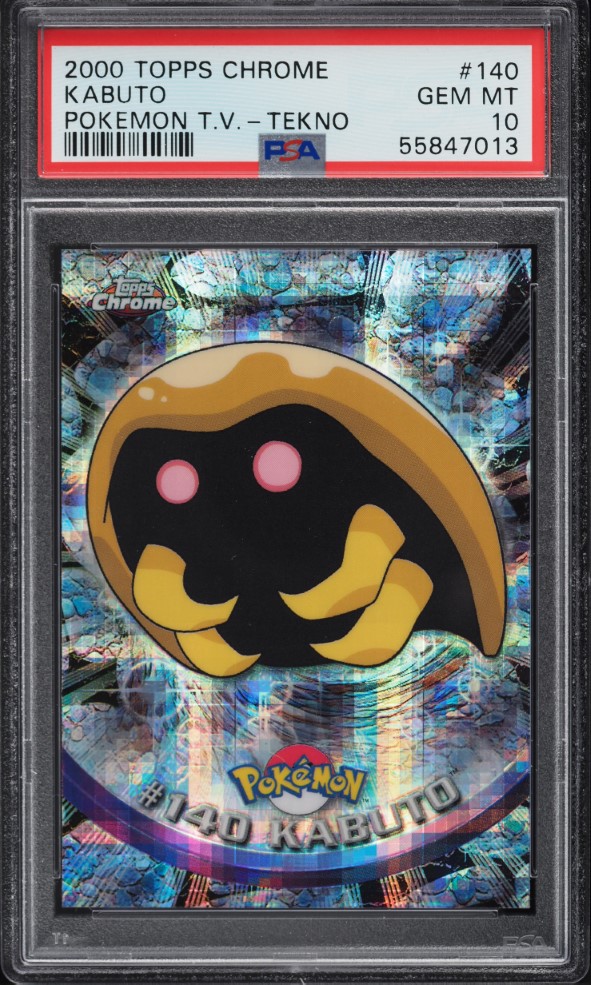2000 Topps Chrome Pokemon Series 2 Tekno Kabuto #140 PSA 10 GEM MINT