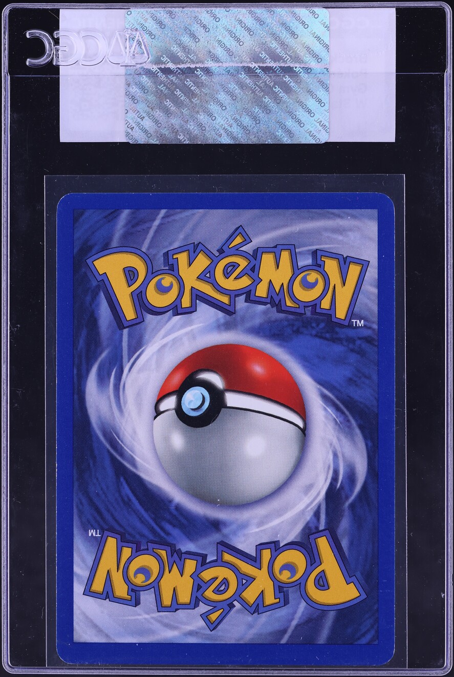 2000 Pokemon Gym Challenge Top Deck Magazine W Stamp Brock's Vulpix #37 CGC AUTH
