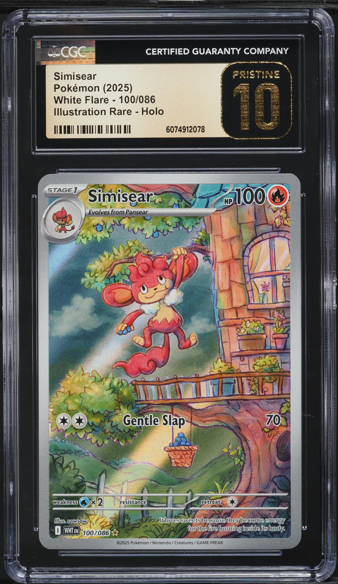 2025 Pokemon Scarlet & Violet White Flare IR Simisear #100 CGC 10 ...