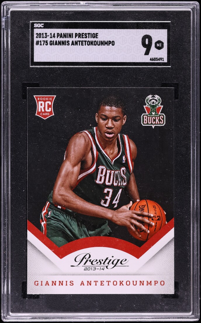 2013 Panini Prestige Giannis Antetokounmpo ROOKIE #175 SGC 9 MINT