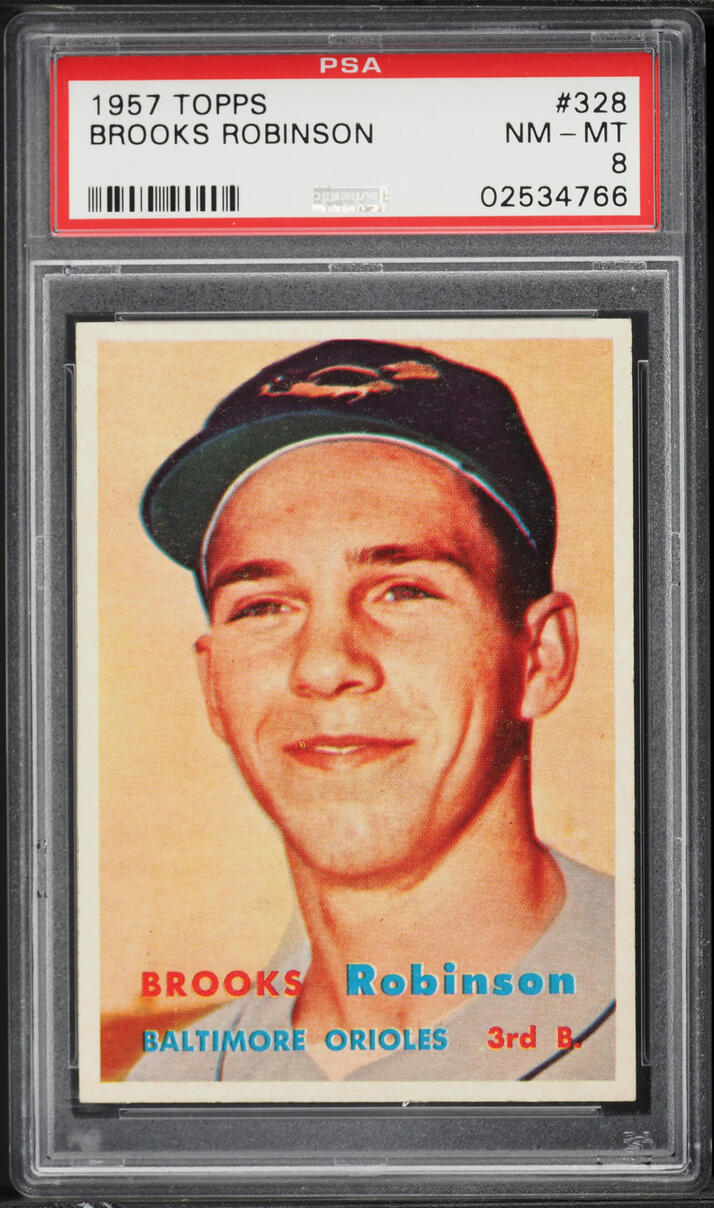 1957 Topps Brooks Robinson ROOKIE #328 PSA 8 NM-MT