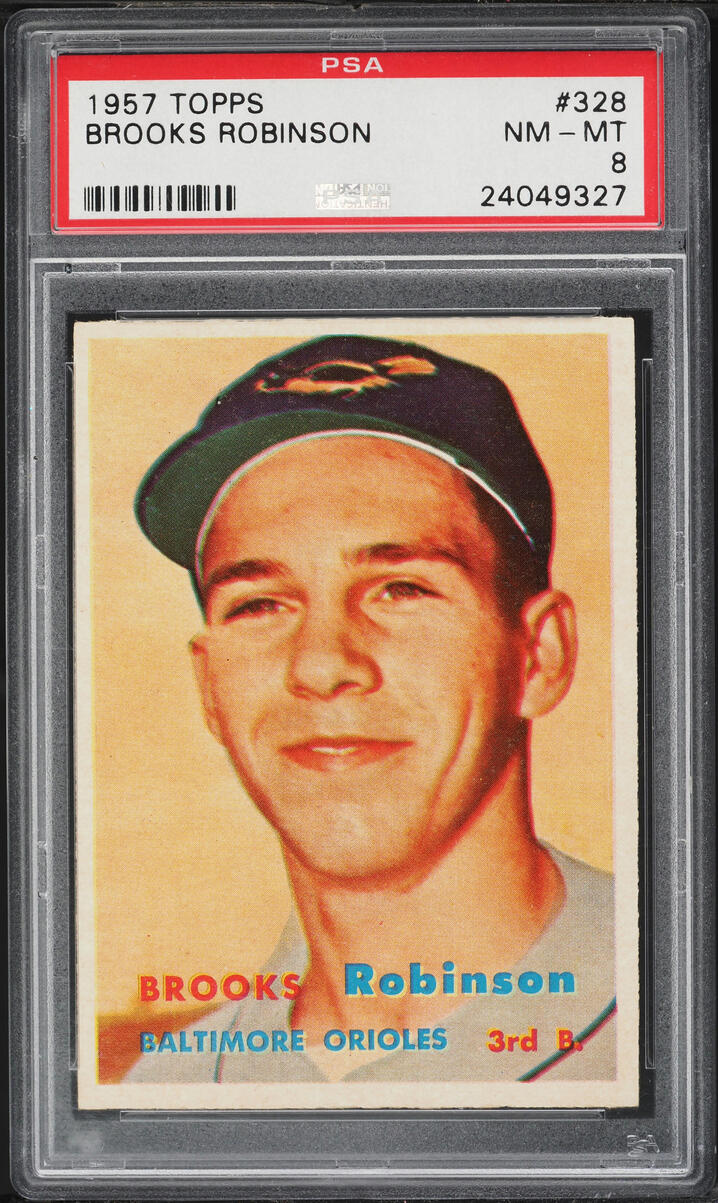 1957 Topps Brooks Robinson ROOKIE #328 PSA 8 NM-MT