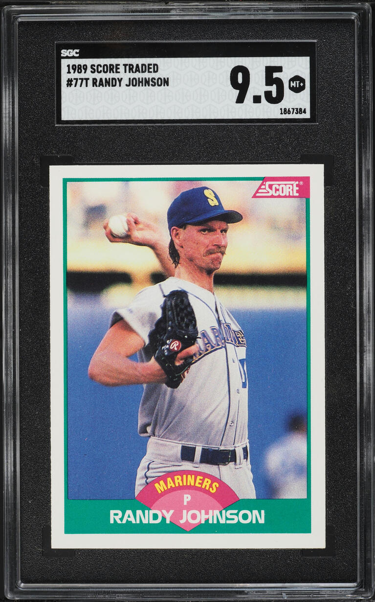1989 Score Traded Randy Johnson ROOKIE #77T SGC 9.5 MINT+