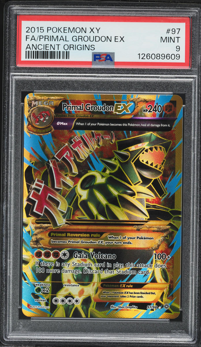 2015 Pokemon XY Ancient Origins Alt Art Primal Groudon EX #97 PSA 9 MINT