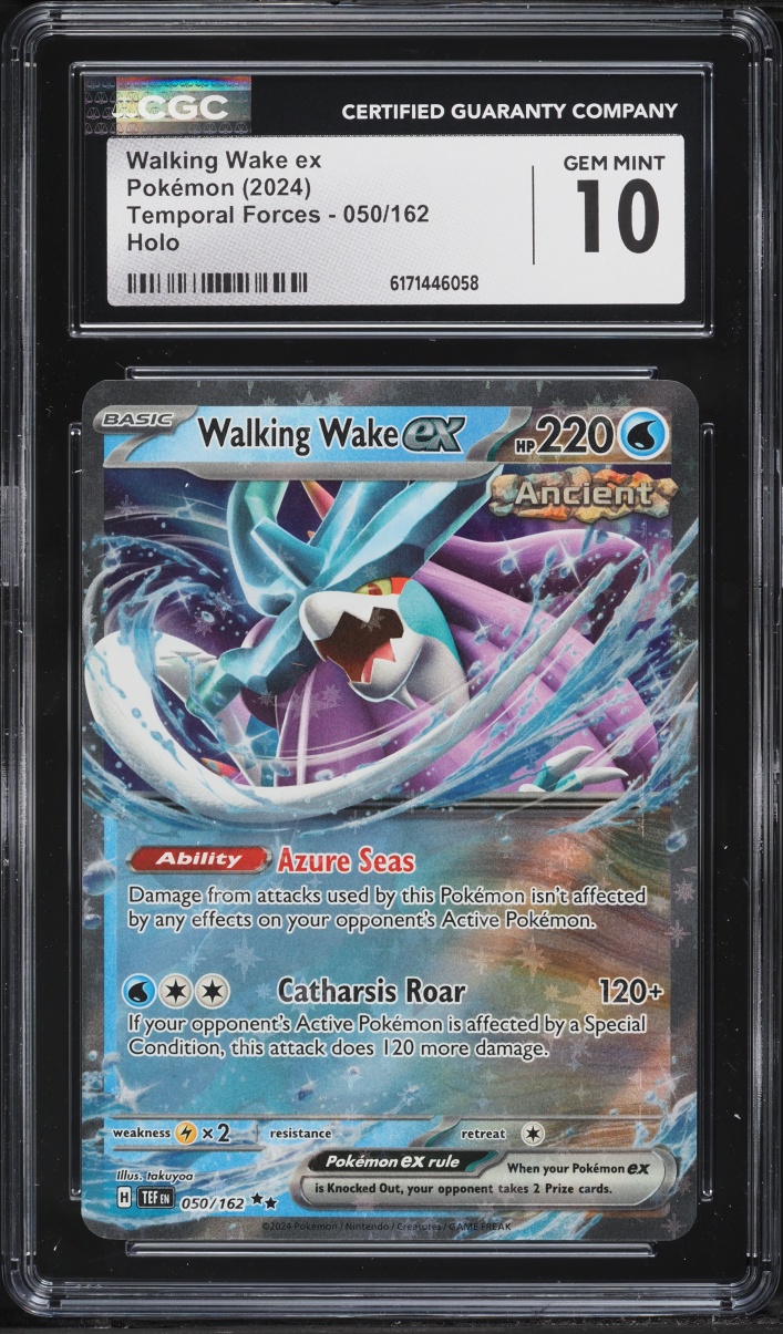 2024 Pokemon Scarlet & Violet Temporal Forces Holo Walking Wake Ex #50 CGC 10 GEM MINT