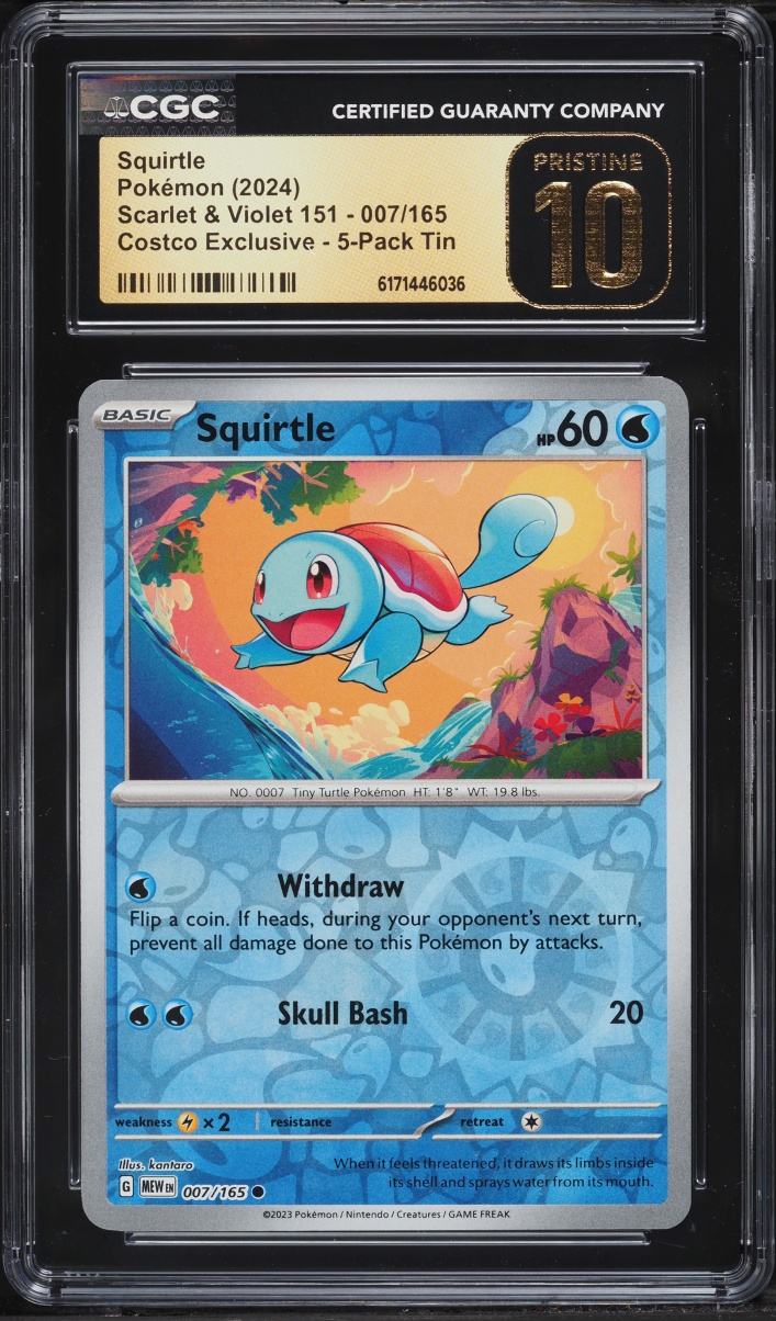 2023 Pokemon Scarlet & Violet 151 Costco Exclusive Squirtle #7 CGC 10 PRISTINE