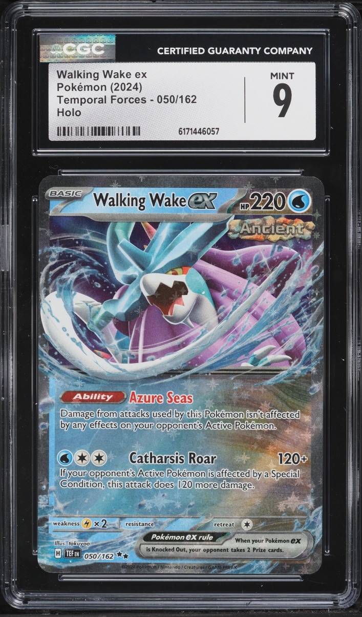 2024 Pokemon Scarlet & Violet Temporal Forces Holo Walking Wake Ex #50 CGC 9 MINT