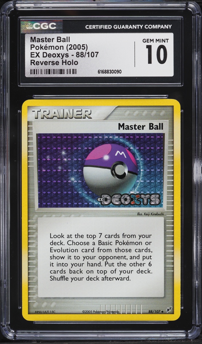 2005 Pokemon EX Deoxys Reverse Holo Master Ball #88 CGC 10 GEM MINT