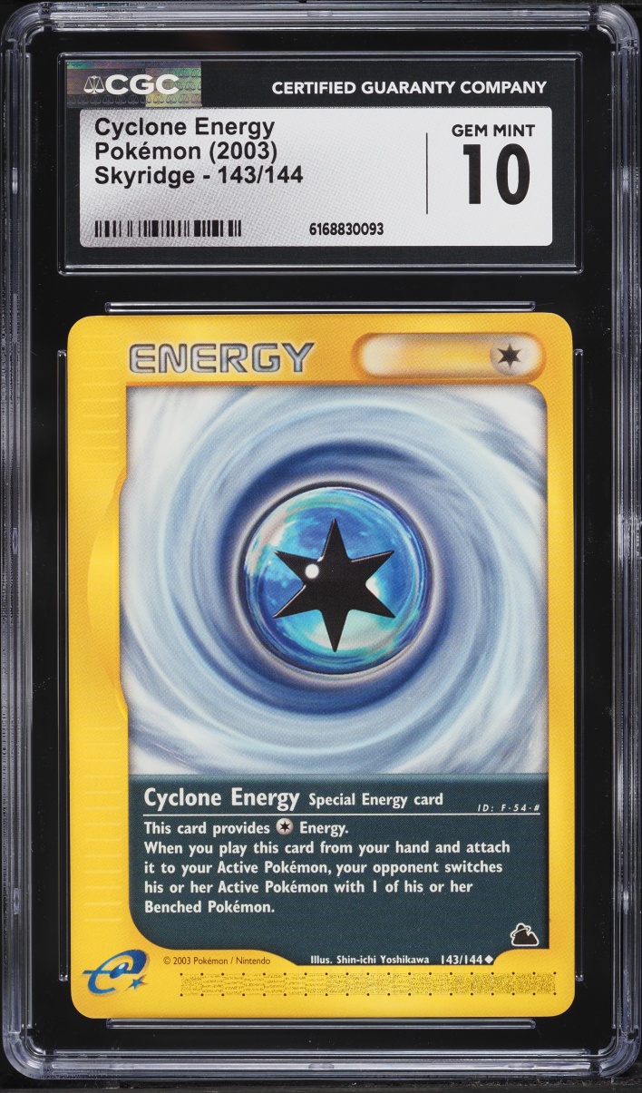 2003 Pokemon Skyridge Cyclone Energy #143 CGC 10 GEM MINT