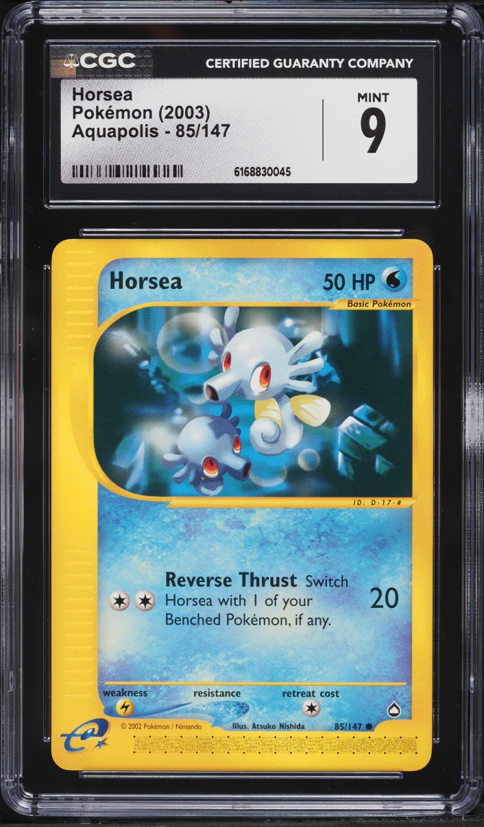 2003 Pokemon Aquapolis Horsea #85 CGC 9 MINT