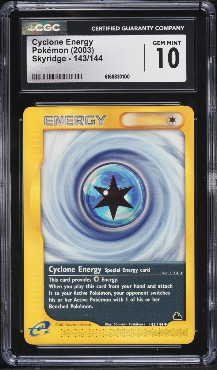 2003 Pokemon Skyridge Cyclone Energy #143 CGC 10 GEM MINT