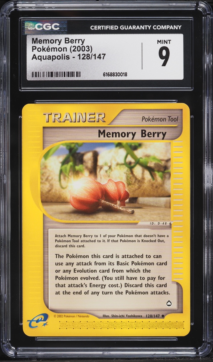 2003 Pokemon Aquapolis Memory Berry #128 CGC 9 MINT