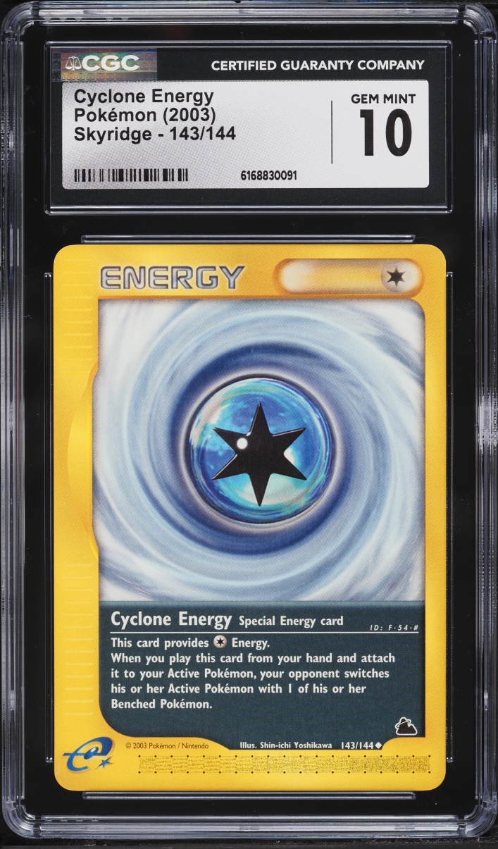 2003 Pokemon Skyridge Cyclone Energy #143 CGC 10 GEM MINT