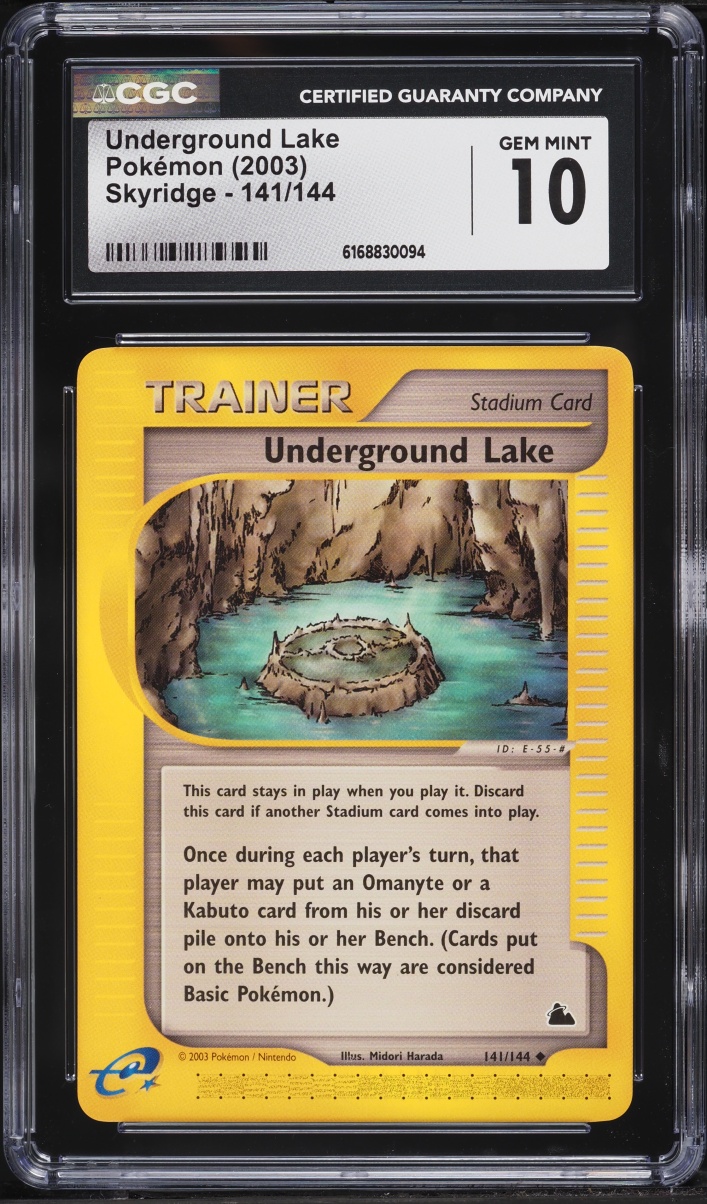 2003 Pokemon Skyridge Underground Lake #141 CGC 10 GEM MINT