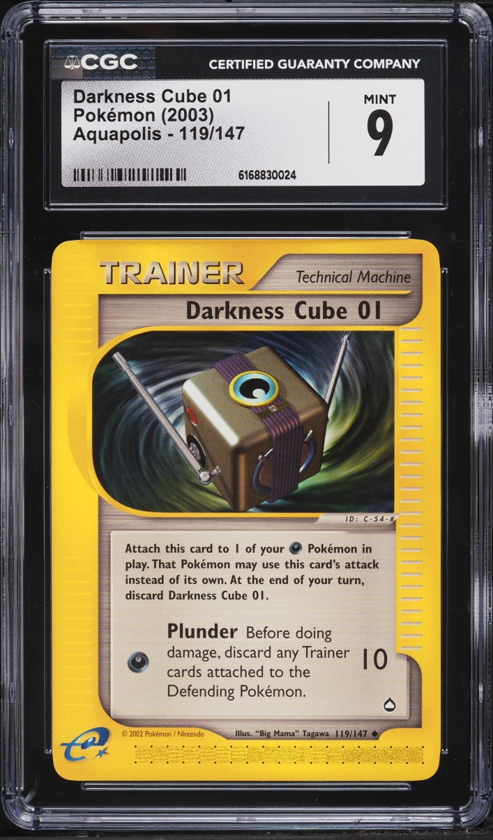 2003 Pokemon Aquapolis Darkness Cube 01 #119 CGC 9 MINT