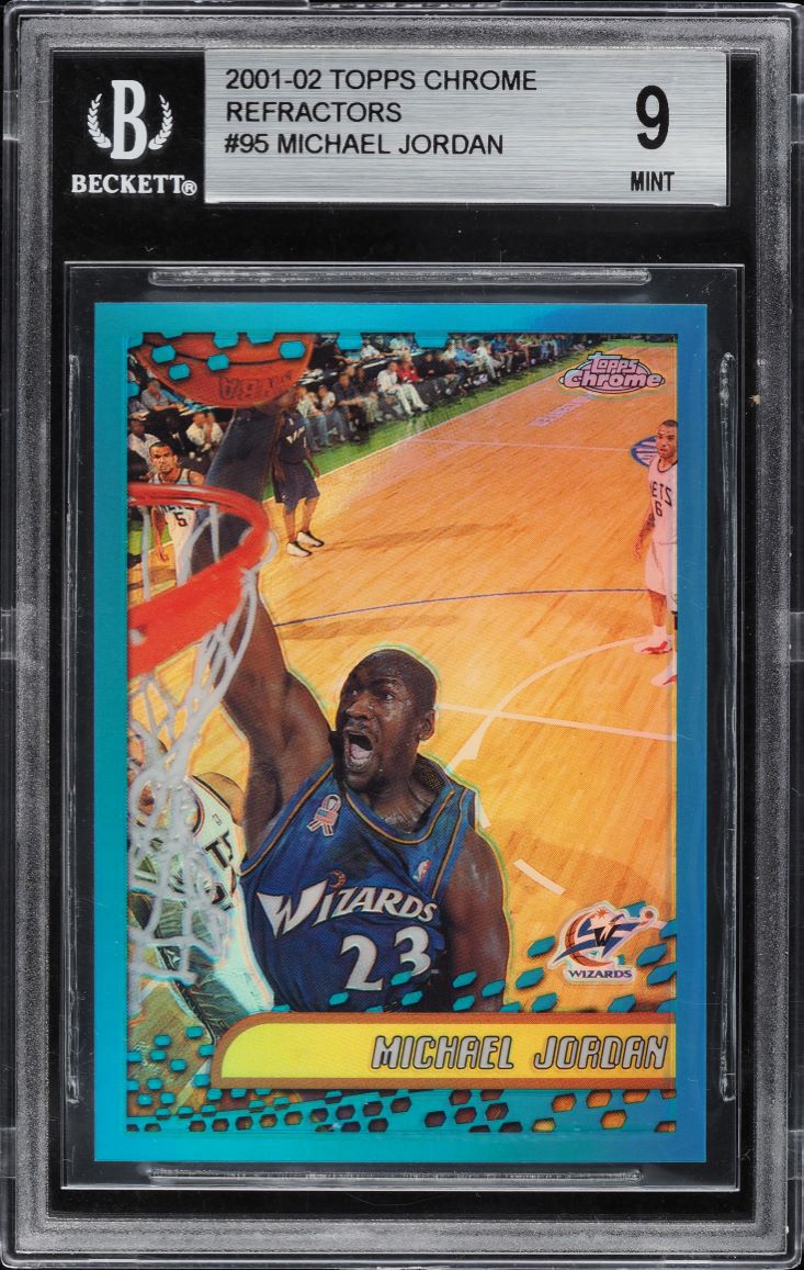 2001 Topps Chrome Refractor Michael Jordan #95 BGS 9 MINT