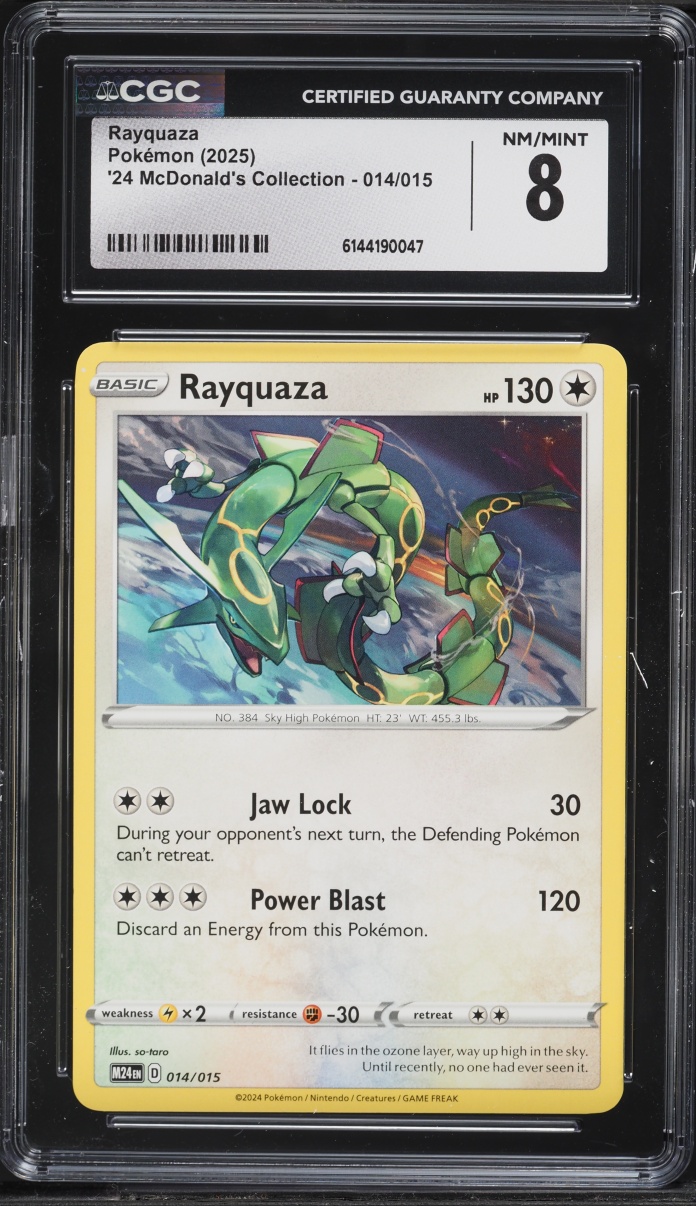 2025 Pokemon Scarlet & Violet McDonald's Collection Rayquaza #14 CGC 8 NM-MT