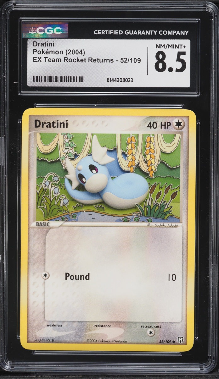 2004 Pokemon EX Team Rocket Returns Dratini #52 CGC 8.5 NM-MT+