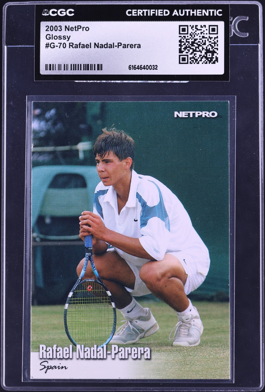2003 Netpro Glossy Rafael Nadal-Parera ROOKIE #G-70 CGC AUTH