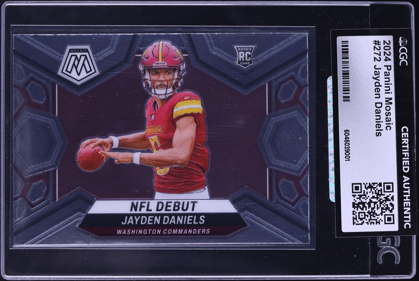 2024 Panini Mosaic Jayden Daniels ROOKIE #272 CGC AUTH