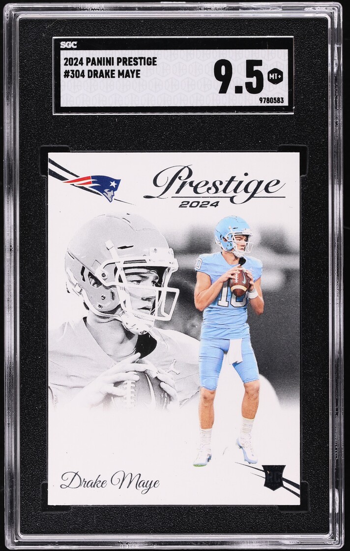 2024 Panini Prestige Drake Maye ROOKIE #304 SGC 9.5 MINT+
