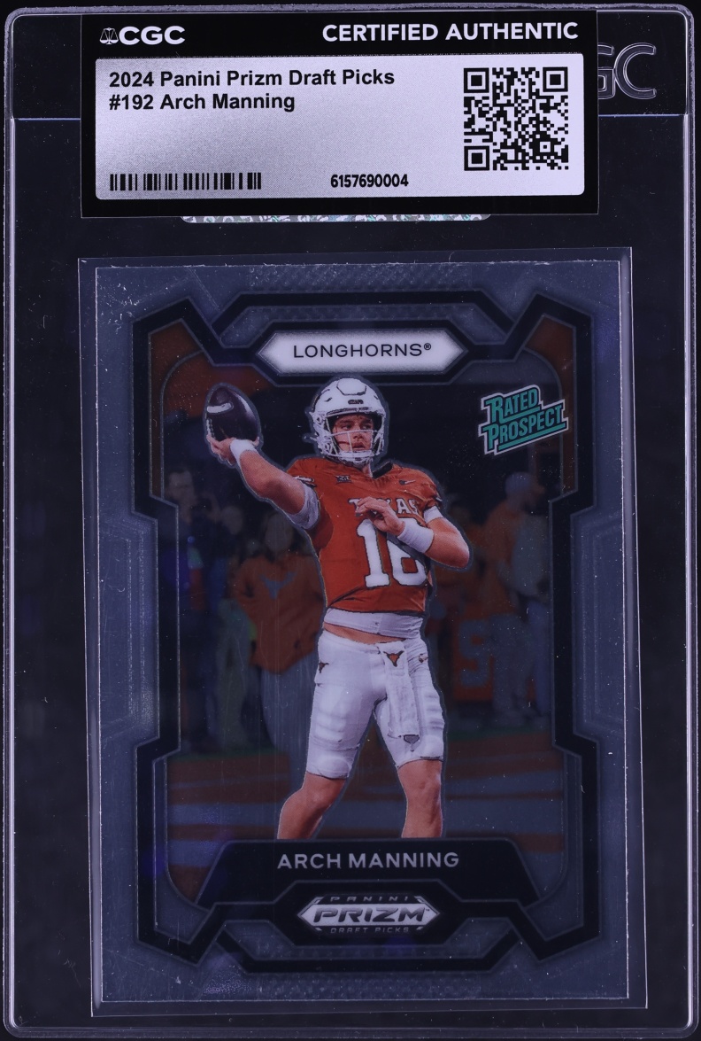 2024 Panini Prizm Draft Picks Arch Manning ROOKIE #192 CGC AUTH