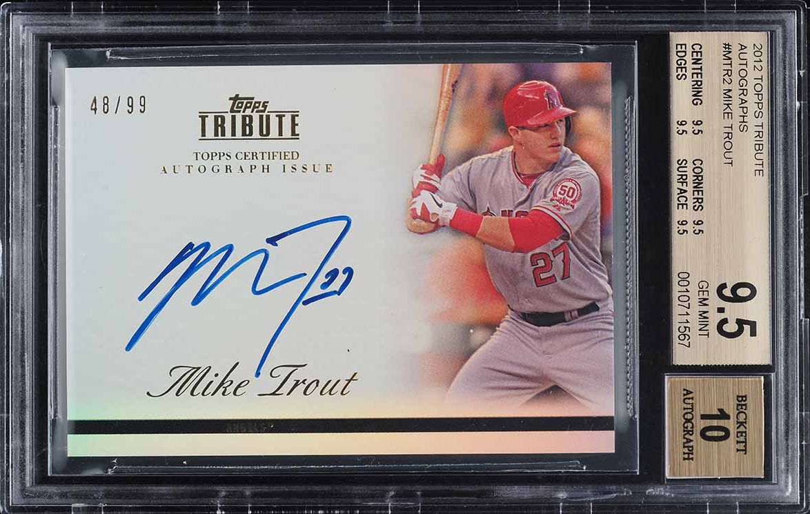 2012 Topps Chrome Mike Trout ROOKIE RC #144 PSA 9 MINT on Fanatics