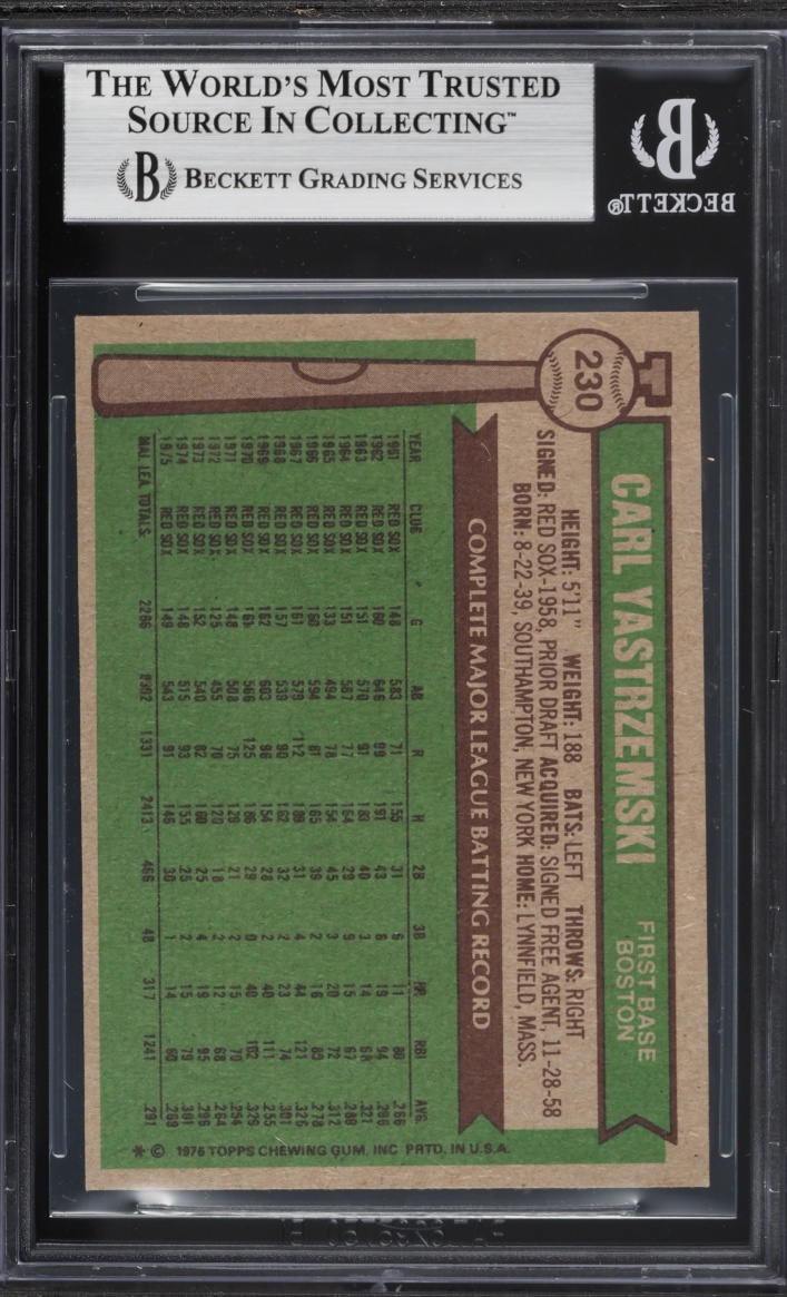 1976 Topps Carl Yastrzemski #230 BGS 6.5 EXMT+