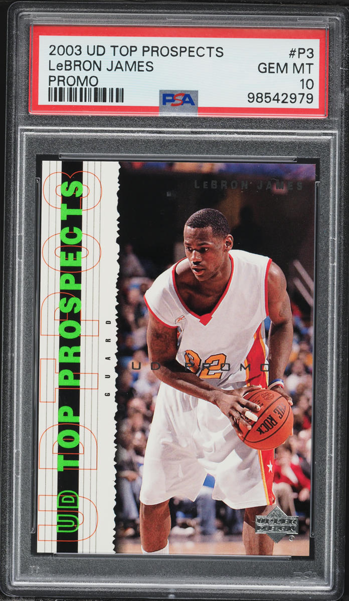 2003 Upper Deck Top Prospects Promo LeBron James ROOKIE #P3 PSA 10 GEM MINT