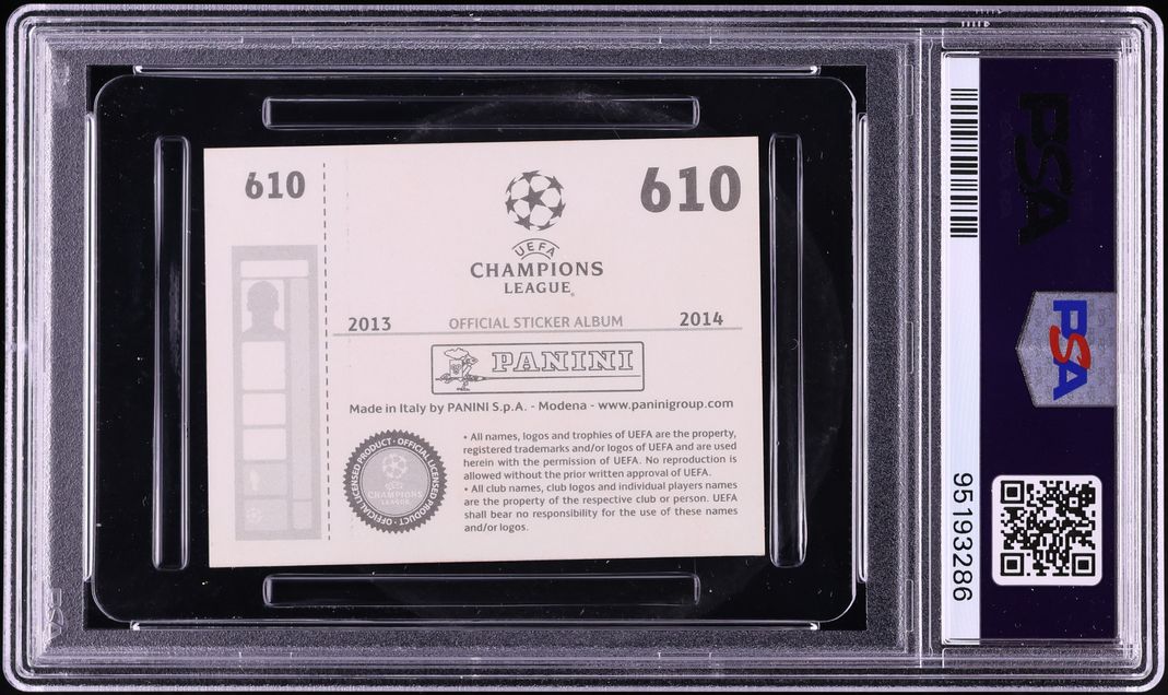 2013 Panini UEFA Champions League Stickers Virgil Van Dijk ROOKIE #610 PSA 8 NM-MT