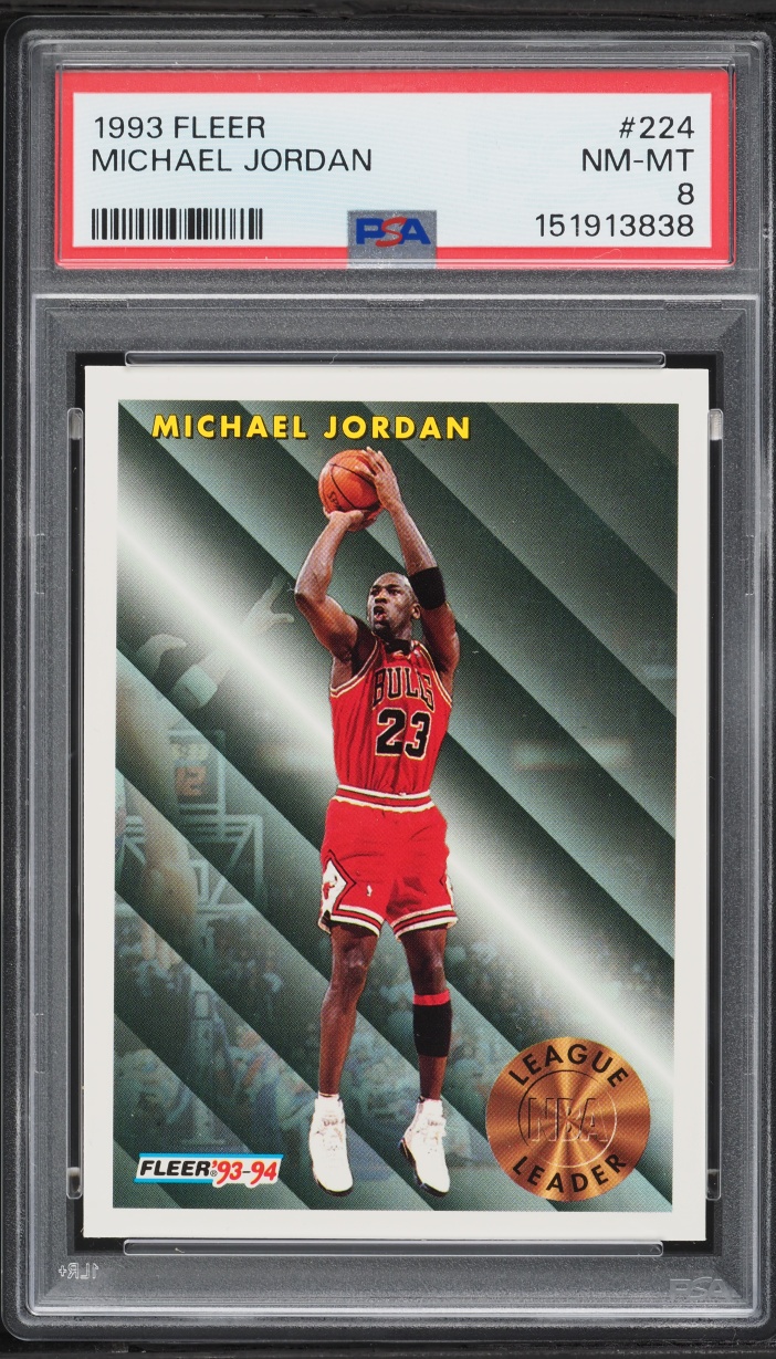 1993 Fleer Basketball Michael Jordan #224 PSA 8 NM-MT