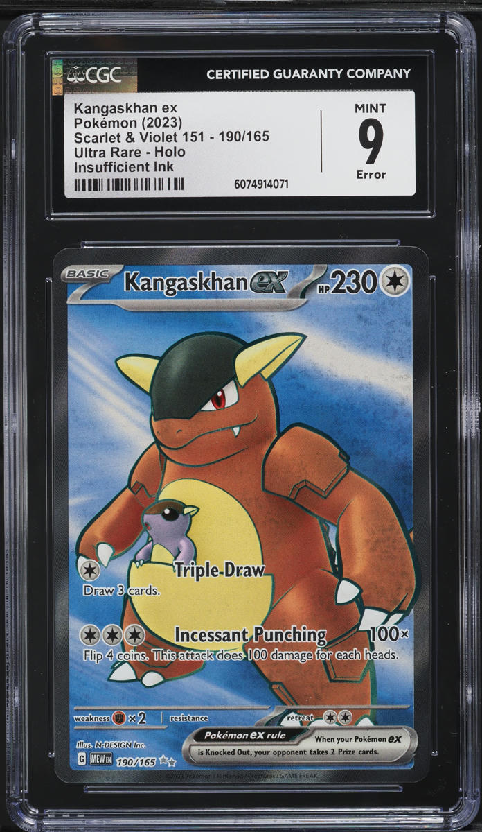 2023 Pokemon Scarlet & Violet 151 Full Art Kangaskhan ex #190 CGC 9 MINT