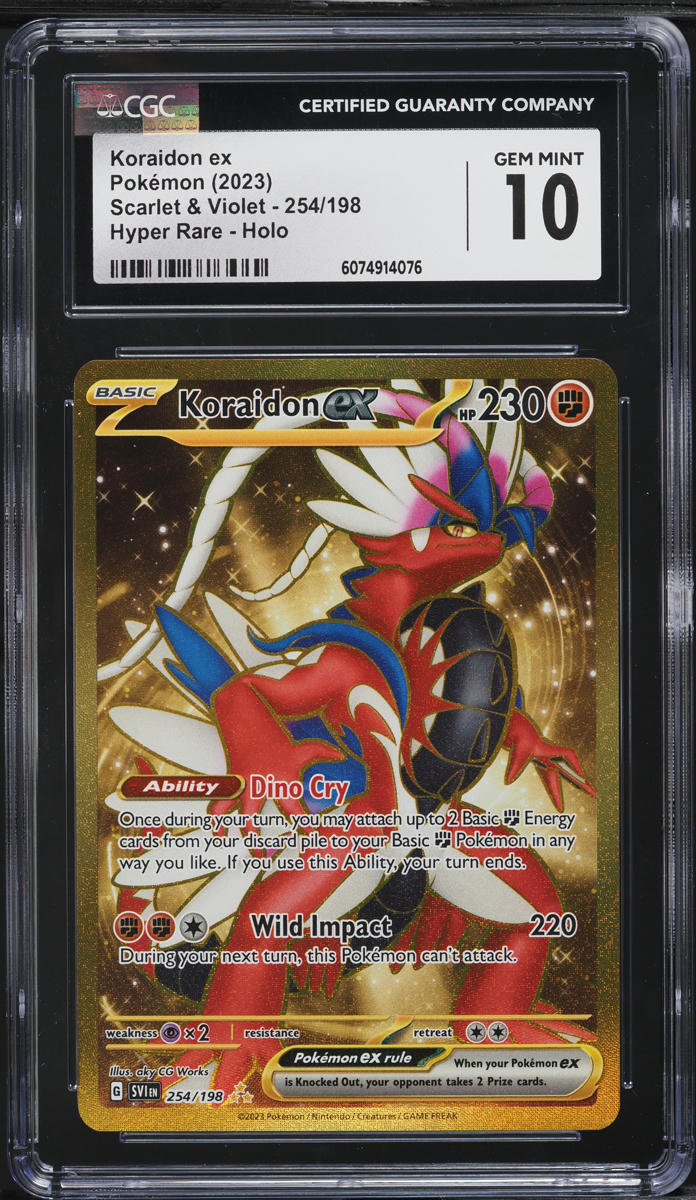 2023 Pokemon Scarlet & Violet Gold Rare Koraidon ex #254 CGC 10 GEM MINT