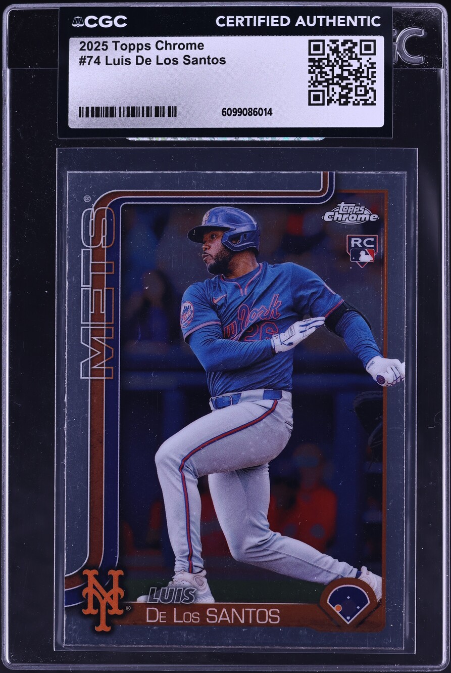 2025 Topps Chrome Luis De Los Santos ROOKIE #74 CGC AUTH