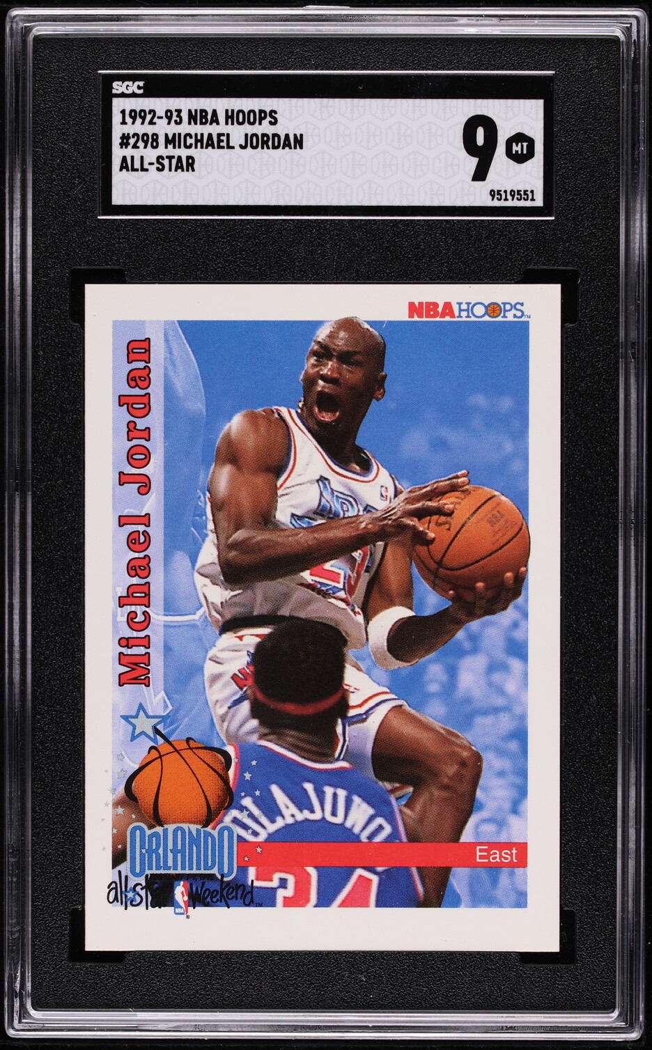 1992 Hoops Michael Jordan ALL-STAR #298 SGC 9 MINT