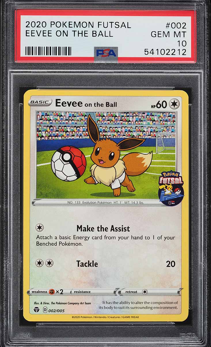 2020 Pokemon Sword & Shield Futsal Eevee On The Ball #2 PSA 10 GEM MINT