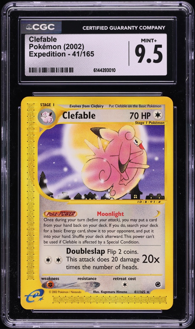 2002 Pokemon Expedition Clefable #41 CGC 9.5 MINT+