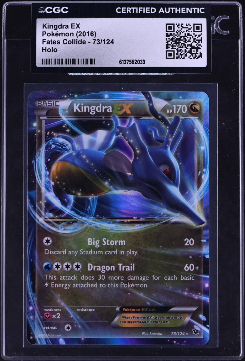 2016 Pokemon XY Fates Collide Holo Kingdra EX #73 CGC AUTH