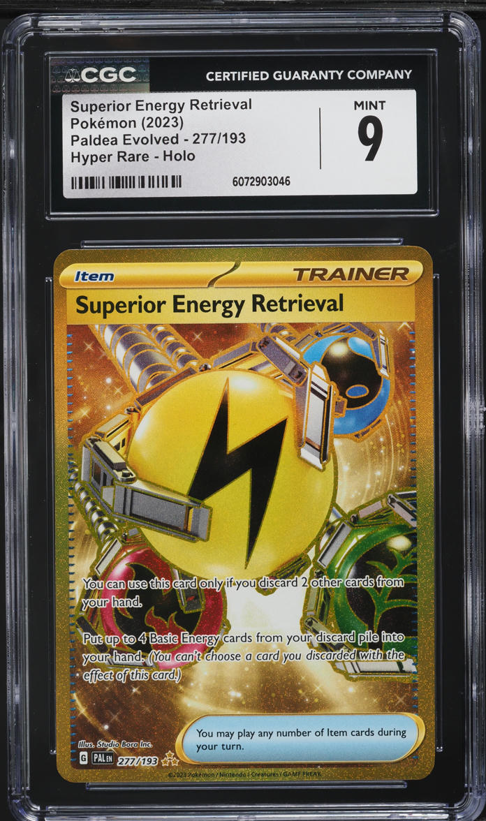 2023 Pokemon Scarlet & Violet Paldea Evolved Full Art Superior Energy Retrieval #277 CGC 9 MINT