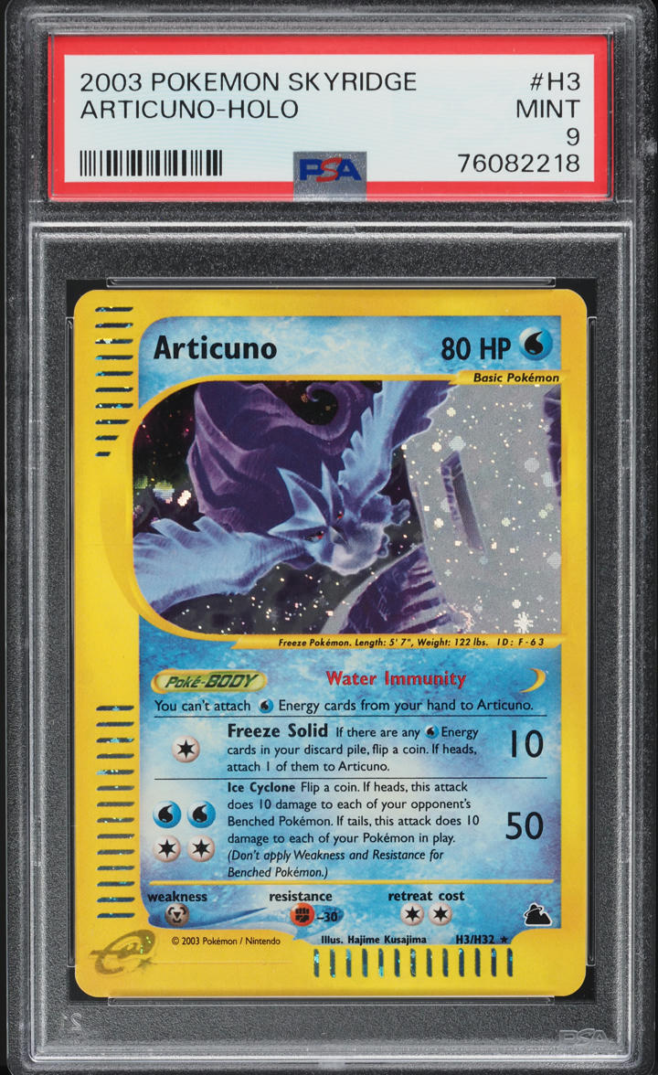 2003 Pokemon Skyridge Holo Articuno #H3 PSA 9 MINT
